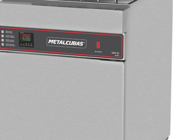 Fritadeira Elétrica Água e Óleo Metalcubas 44 Litros FAO3C 380V Trifásico